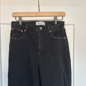 Abercrombie & Fitch Black The Ankle Straight Jeans ultra high rise curve love